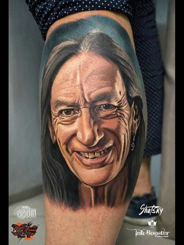 color realism tattoo auf calf #12567 | Tätowierer Владимир Шацкий
