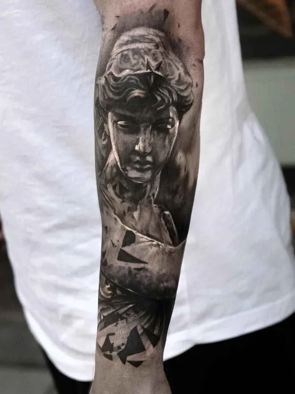Abstract tattoo by Adrian Lindell in Stockholm