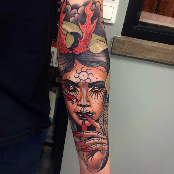 Нео традиционная tattoo by Bartosz Panas in Warszawa