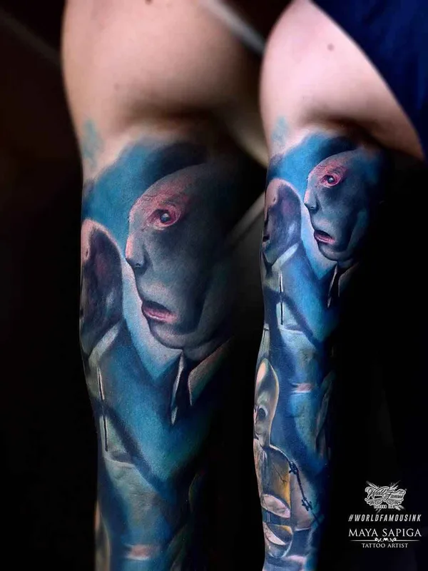 color realism tatuaje en full sleeve #11522 | Tatuador Maya Sapiga