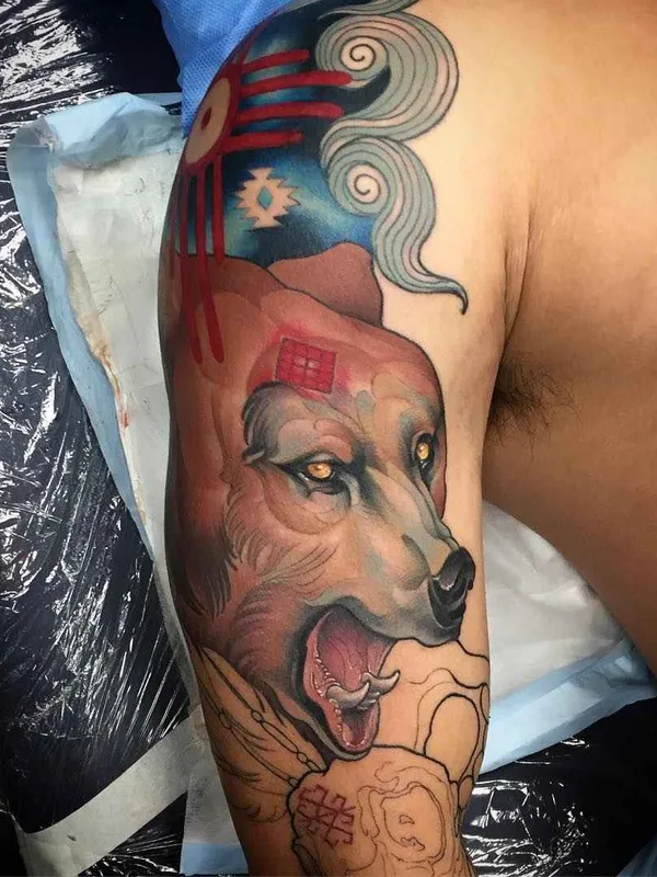 color illustrative Tatuaggio su upper arm #11636 | Tatuatore Kat Abdy