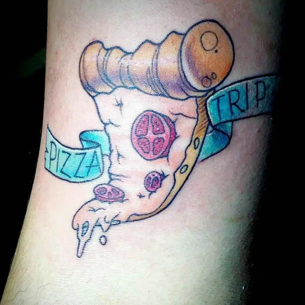 New School tattoo by Luis CuesNow Rangel in Buenos Aires