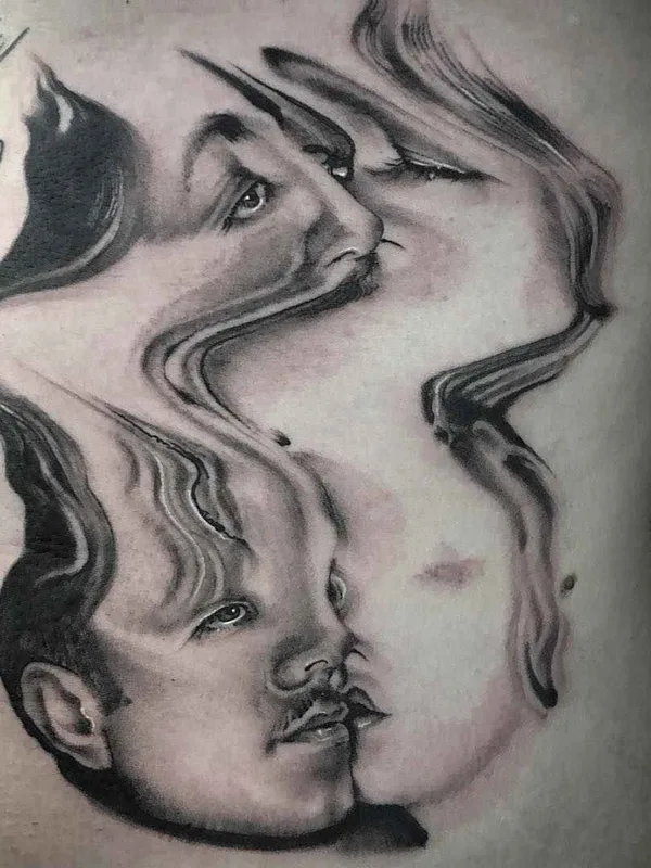 black and grey surrealism tattoo on side #11844 | Tattoo Artist Pietro Sedda