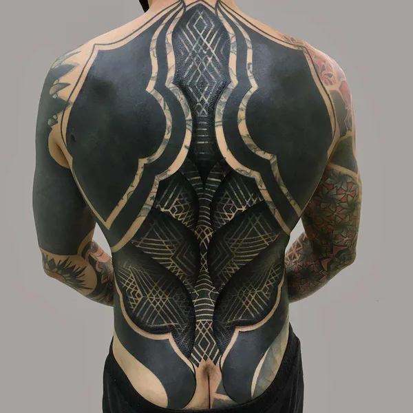 Ornamental tattoo by Pierluigi Deliperi