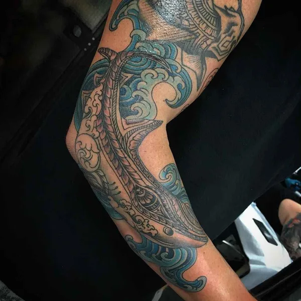 Ornamental tattoo by Yoni Zilber in New York City