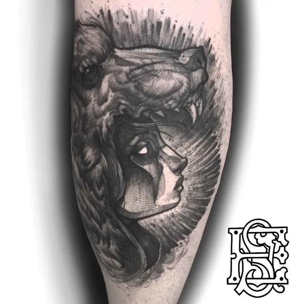 Dotwork tattoo by Eddie Stacey