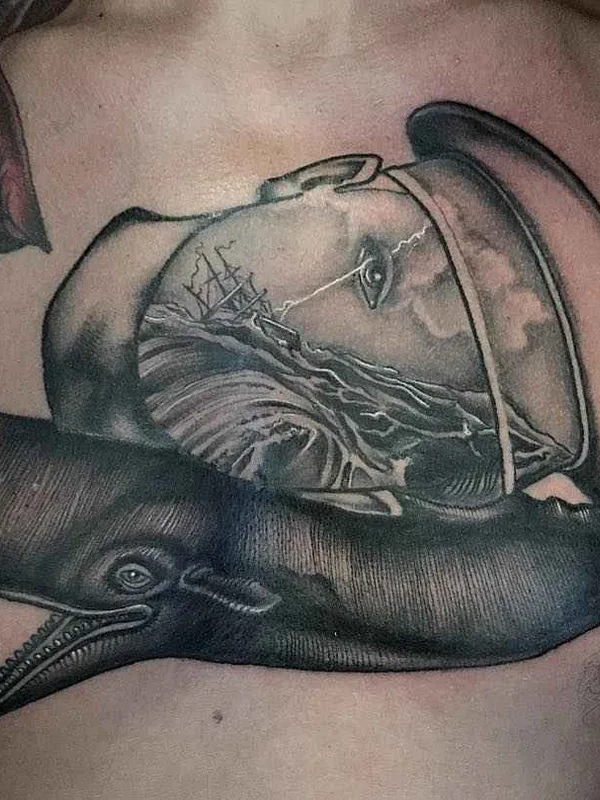 male black and grey realism tattoo on chest #11848 | Tattoo Artist Pietro Sedda