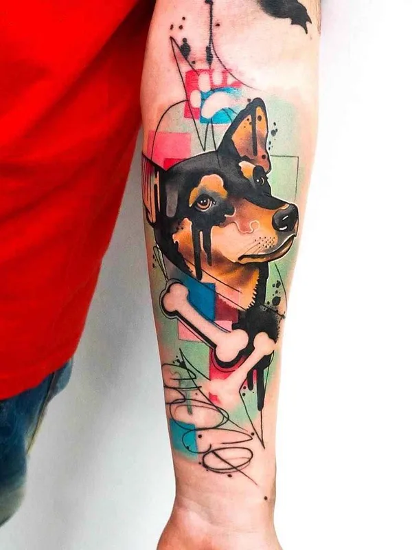 color illustrative tattoo auf forearm #11543 | Tätowierer Dynoz Art Attack