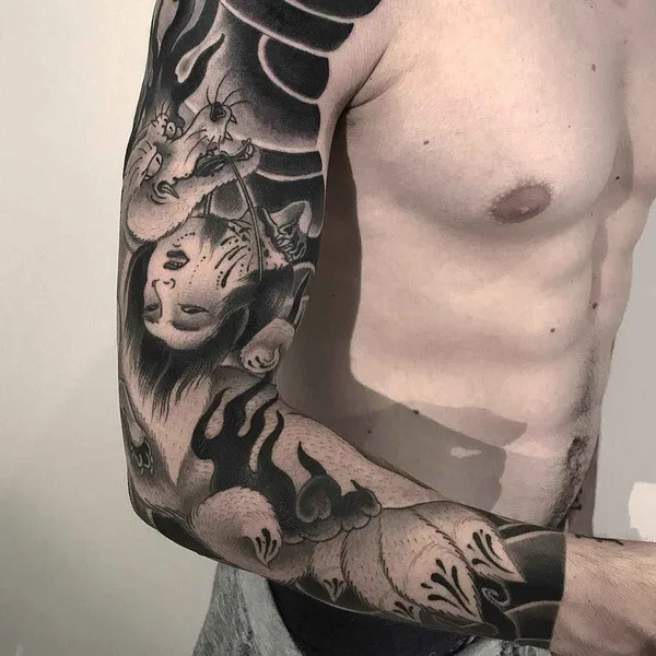 Traditional tattoo by Lupo HoriOkami