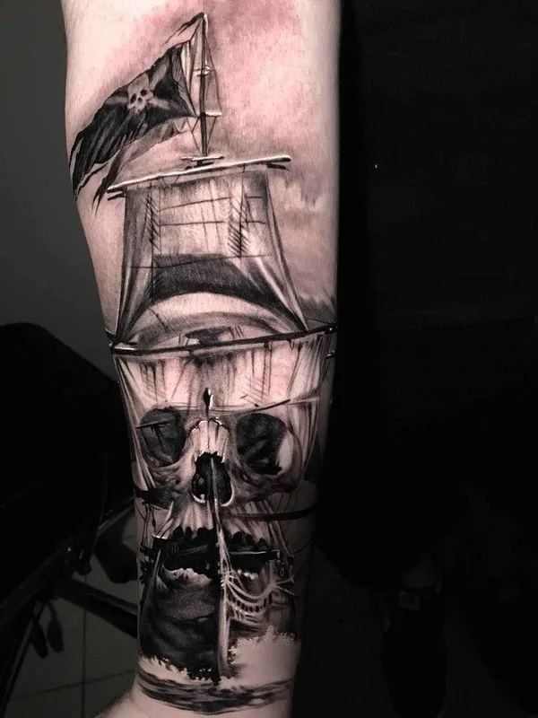 black and grey black and grey tatouage sur forearm #11770 | Artiste tatoueur Matt Jordan