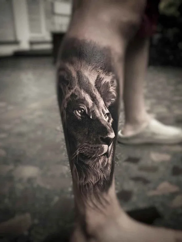black and grey realism 타투 부위 calf #15913 | 타투이스트 Daniel Bedoya