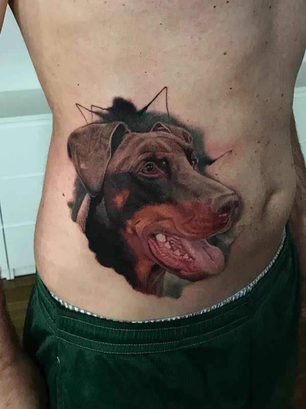 male color realism Tatuaggio su stomach #12350 | Tatuatore Rafal Makarow
