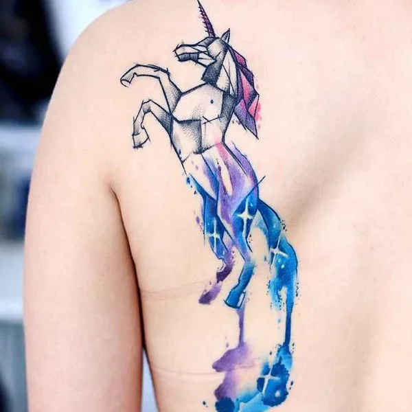 Watercolor tattoo by Matty Nox in Moscow