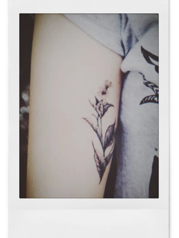 black and grey botanic татуировка на upper arm #27142 | Тату мастер Анна Румяная