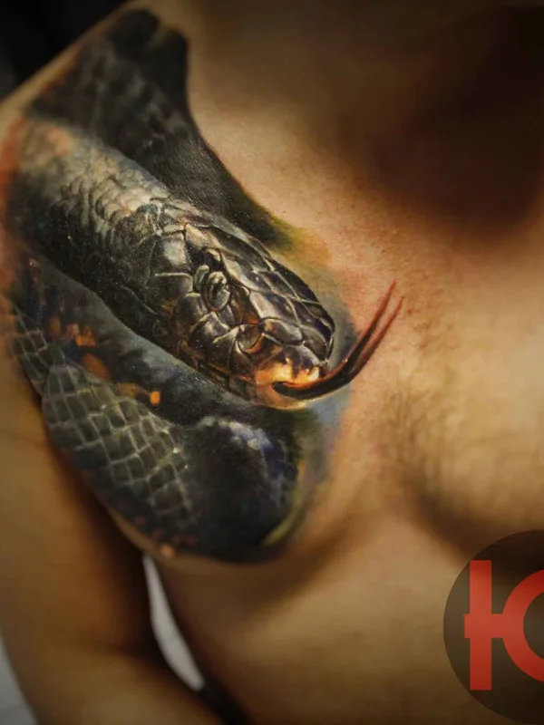 color realism Tatuaggio su chest #6978 | Tatuatore Иван Юг