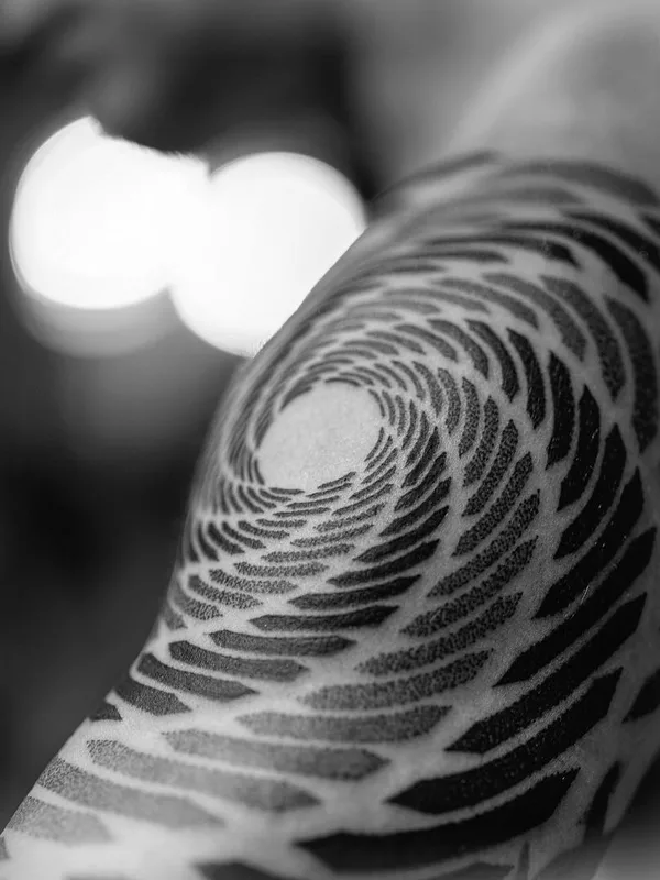 Ornamental tattoo by Dillon Forte in Austin
