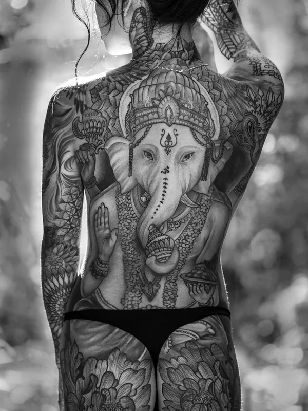 Ornamental tattoo by Dillon Forte in Austin