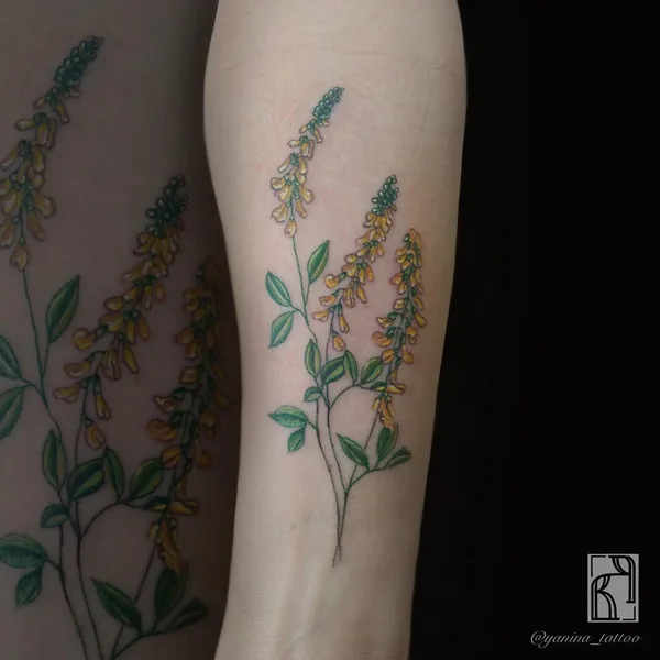 Botanical tattoo by Янина Попова in Воронеж