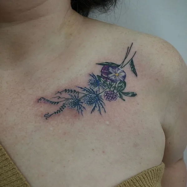 Botanical tattoo by Янина Попова in Воронеж