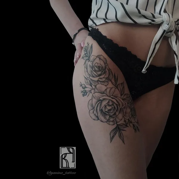Botanical tattoo by Янина Попова in Воронеж