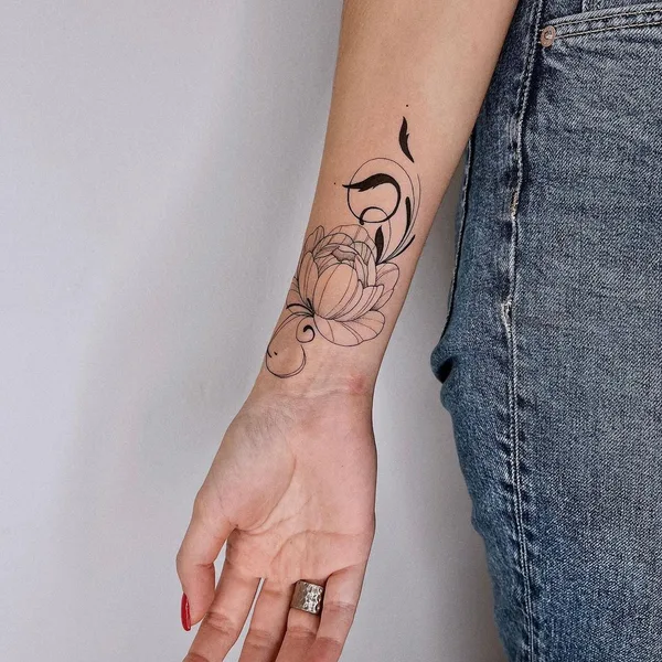 Graphic tattoo by Мария Доброе тату in Воронеж