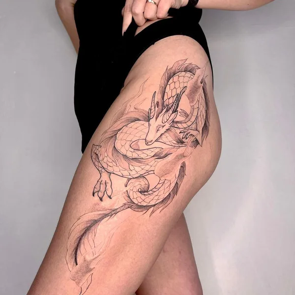 Graphic tattoo by Мария Доброе тату in Воронеж
