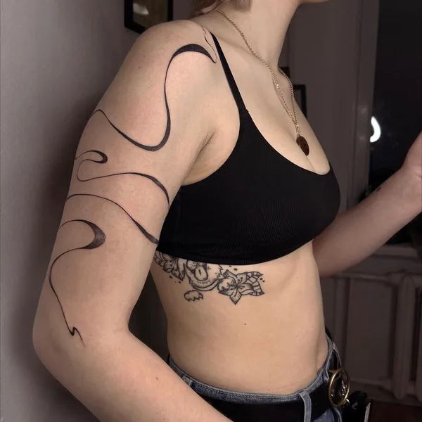 Graphic tattoo by Мария Доброе тату in Воронеж