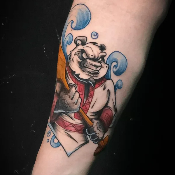 New School tattoo by BLÄK VETAL in Воронеж