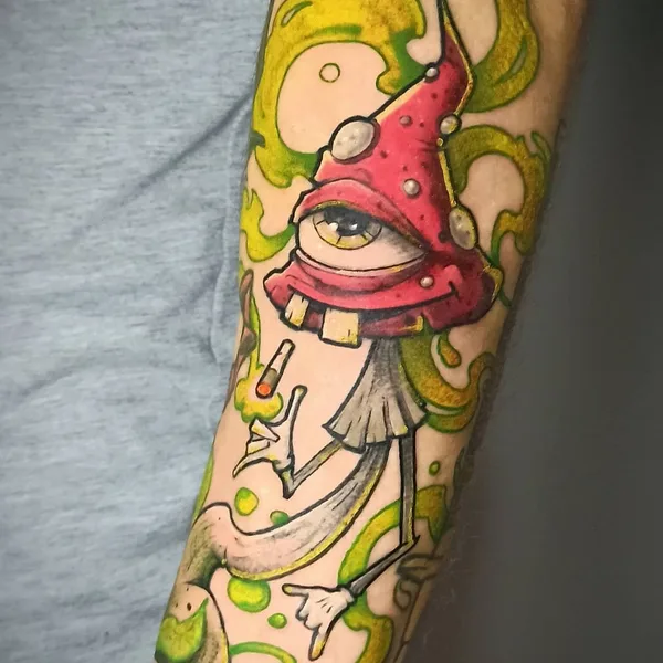 New School tattoo by BLÄK VETAL in Воронеж