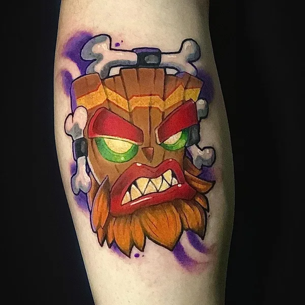 New School tattoo by BLÄK VETAL in Воронеж