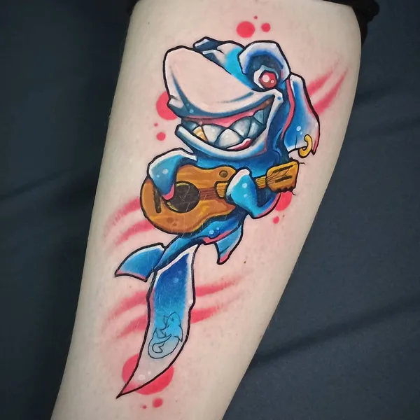 New School tattoo by BLÄK VETAL in Воронеж