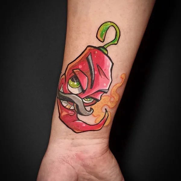 New School tattoo by BLÄK VETAL in Воронеж