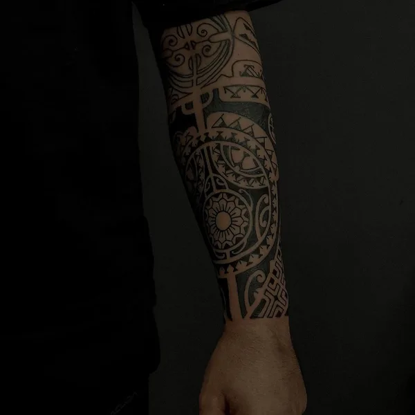 Ornamental tattoo by Илья Колесников in Воронеж