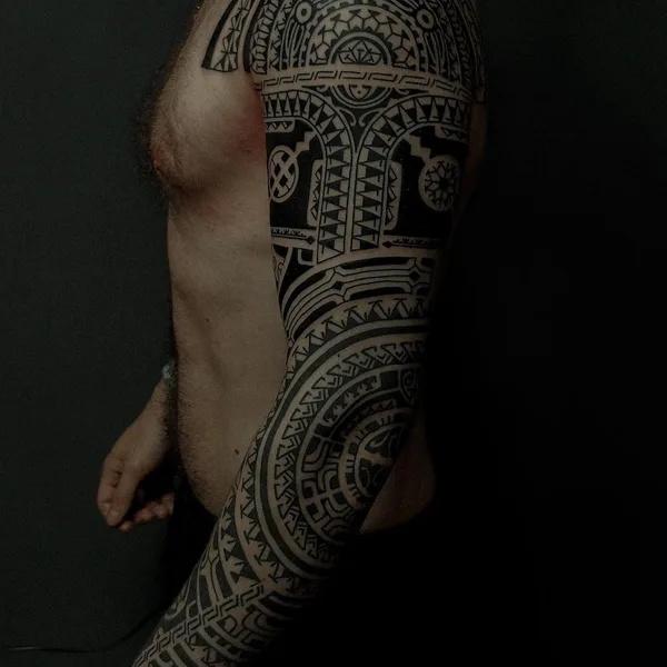 Ornamental tattoo by Илья Колесников in Воронеж