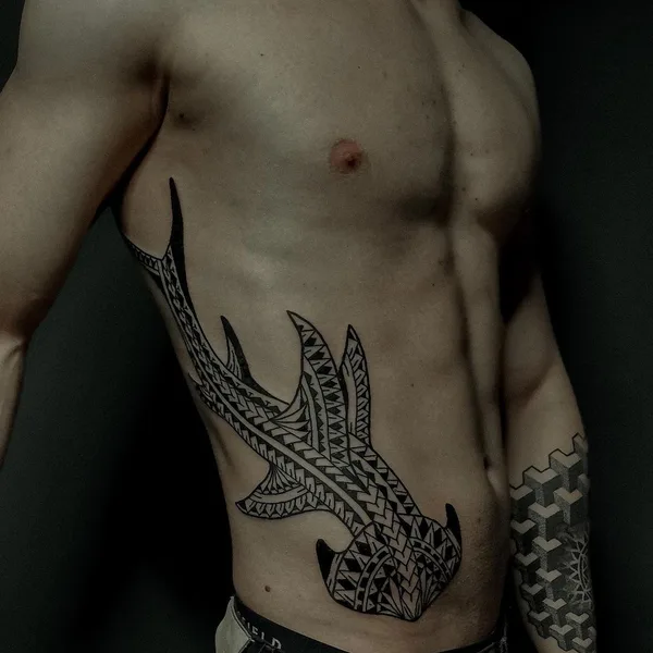 Ornamental tattoo by Илья Колесников in Воронеж
