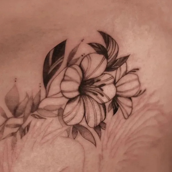 Fine Line tattoo by Виталина in Воронеж