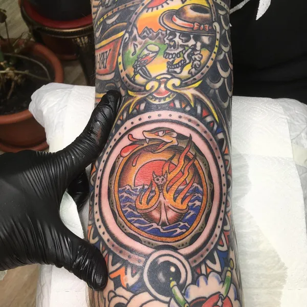 Traditional tattoo by Цуриков Иван in Воронеж