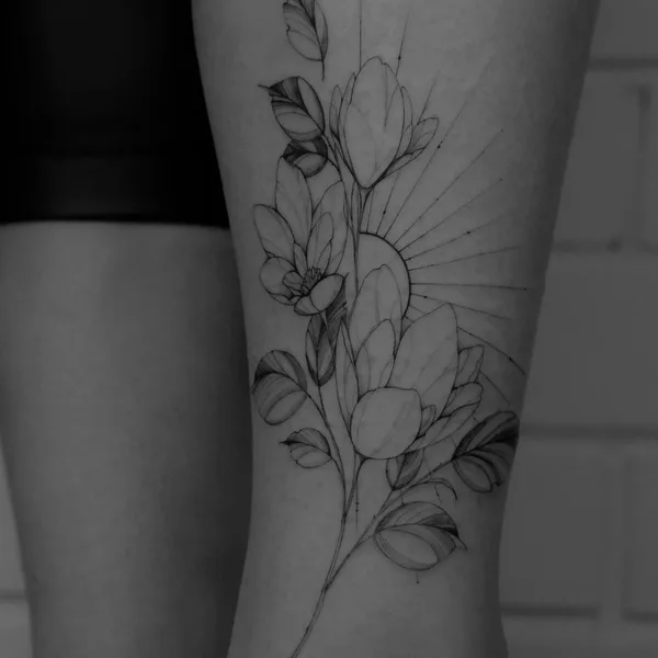 Ботаника tattoo by Настя Sidor in Воронеж