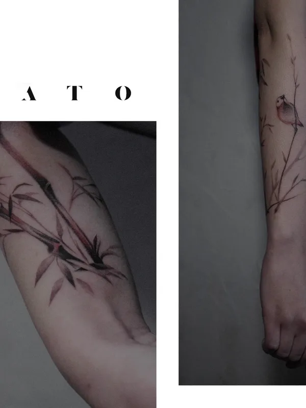 color fineline татуировка на forearm #48350 | Тату мастер Екатерина Като