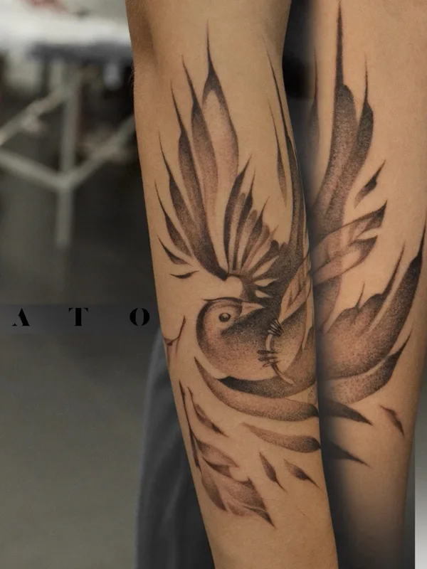black and grey black and grey татуировка на forearm #48345 | Тату мастер Екатерина Като