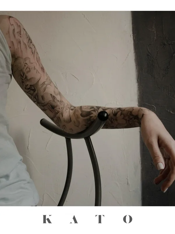 black and grey realism татуировка на full sleeve #48347 | Тату мастер Екатерина Като