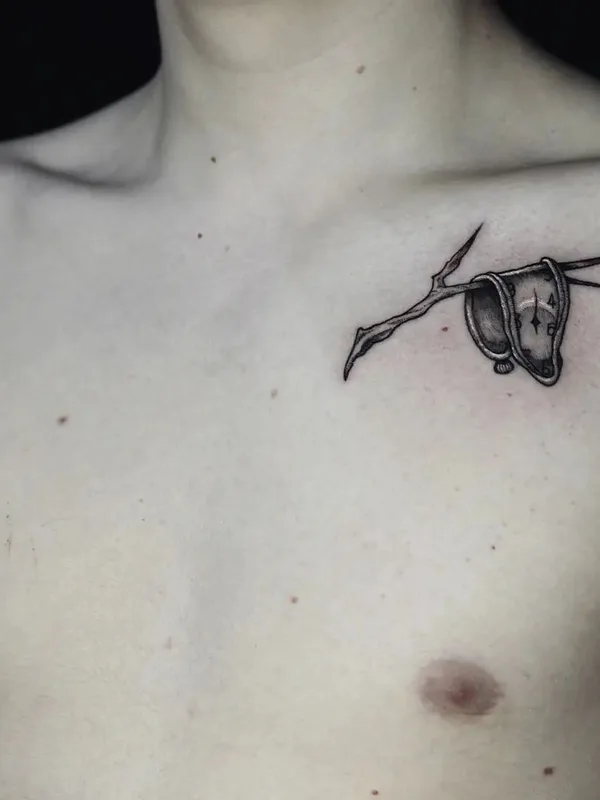 black and grey surrealism Tatuagem em chest #48367 | Tatuador Dober Akharu