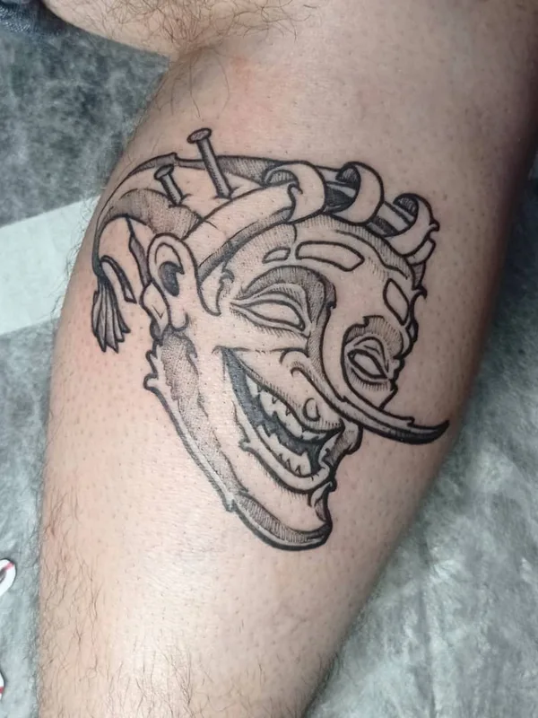 black blackwork Tatuagem em calf #48360 | Tatuador Dober Akharu