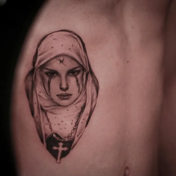 Portrait tattoo by Дмитрий Симоненко in Воронеж