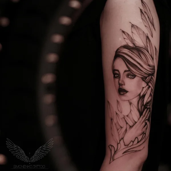Portrait tattoo by Дмитрий Симоненко in Воронеж