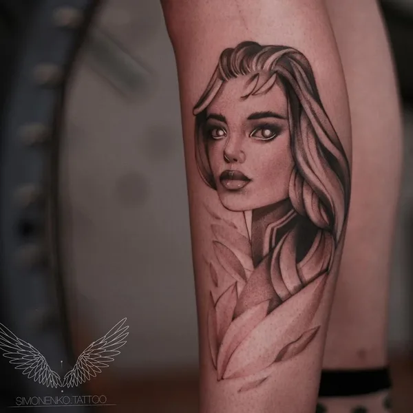 Portrait tattoo by Дмитрий Симоненко in Воронеж