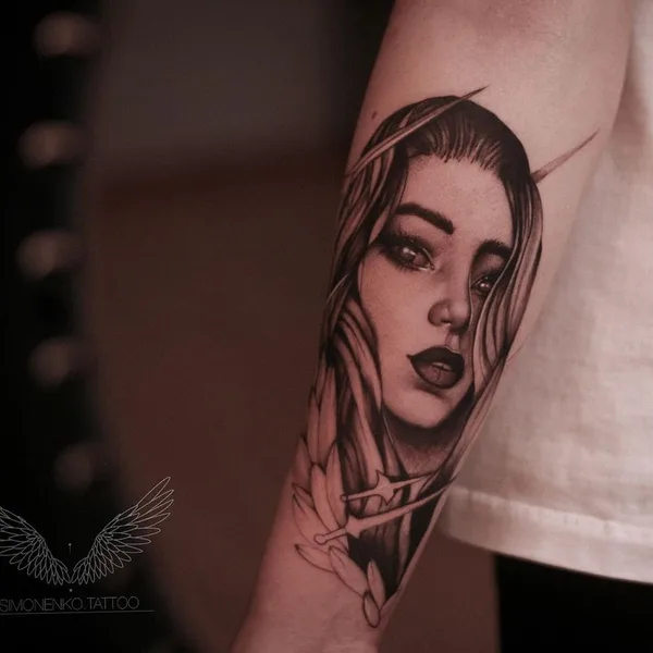 Portrait tattoo by Дмитрий Симоненко in Воронеж