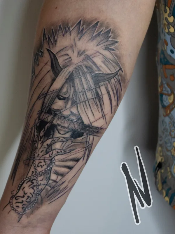 black and grey black and grey Tatuaggio su forearm #48423 | Tatuatore Voronin Pavel