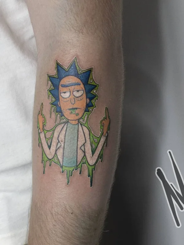 color cartoon Tatuaggio su forearm #48428 | Tatuatore Voronin Pavel