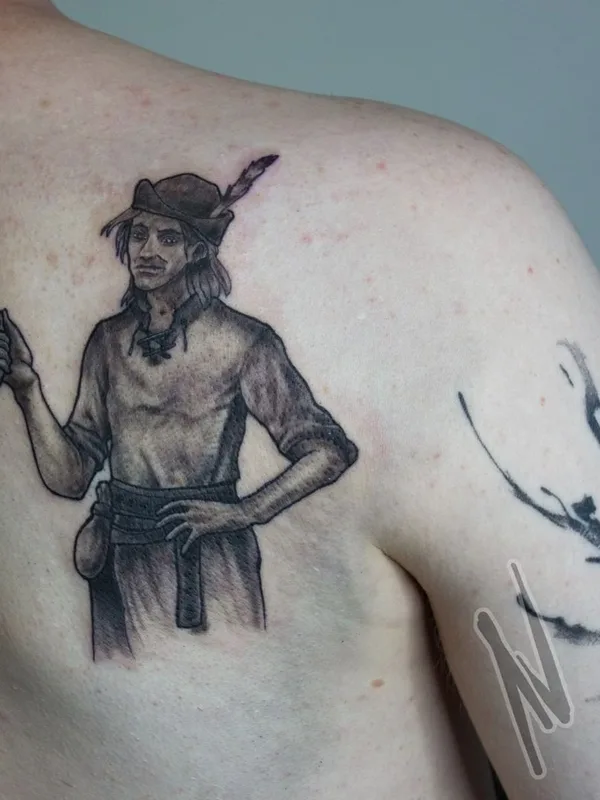black and grey black and grey Tatuaggio su shoulder #48419 | Tatuatore Voronin Pavel